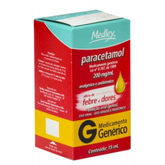 Paracetamol 200mg/ml - Gotas 15ml - Medley - Genérico