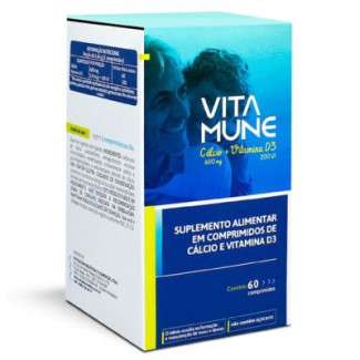 Vita Mune Cálcio 600mg 60 Comprimidos
