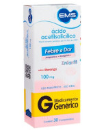Ácido Acetilsalicílico 100mg - 30 Comprimidos - EMS - Genérico