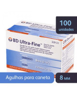 Agulha para Caneta de Insulina BD Ultra-Fine 8mm - 100 Unidades