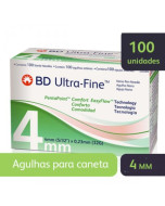 Agulha para Caneta de Insulina BD Ultra-Fine 4mm - 100 Unidades