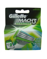 Carga Refil para Aparelho de Barbear Gillette Mach3 Sensitive - 2 Unidades