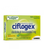 Pastilha Ciflogex 3mg - Sabor Menta e Limão Diet - 12 Pastilhas