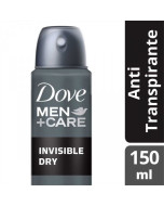 Desodorante Dove Men +Care Invisible Dry Aerosol Masculino 150ml