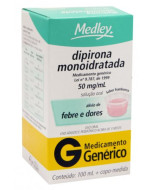 Dipirona Monoidratada 50mg/ml - Solução Oral 100ml - Medley - Genérico