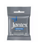 Preservativo Jontex Sensitive Mais Fino 3 Unidades