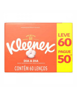 Lenços de Papel Kleenex Dia a Dia Folha Dupla 1 Unidade com 60 Lenços