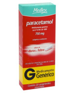 Paracetamol 750mg - 20 Comprimidos - Medley - Genérico