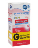 Paracetamol Bebê 100mg/ml - Gotas 15ml - EMS - Genérico