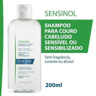 Shampoo Ducray Sensinol 200ml Reduz a Coceira Do Couro Cabeludo