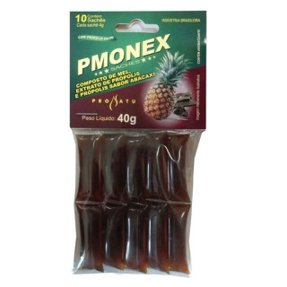 Composto de Mel e Extrato de Própolis Pmonex - Sabor Abacaxi - 10 Sachês