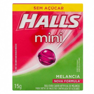 Bala Halls Mini Sabor Melancia - Zero Açúcar 15g
