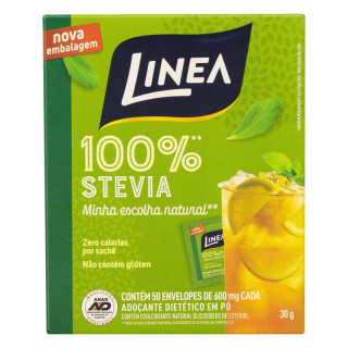 Adoçante Pó Linea 100% Stevia com 50 Envelopes 