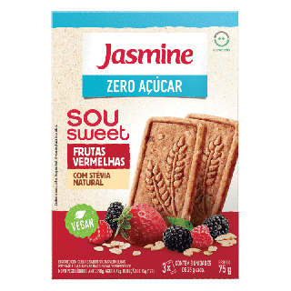 Biscoito Jasmine Sou Sweet Frutas Vermelhas Zero Açúcar 75g