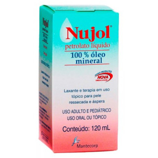 Nujol - Óleo Mineral - 100% Puro - 120ml - Mantecorp