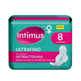 Absorvente Intimus Ultrafino Antibacteriana com Abas 8 Unidades