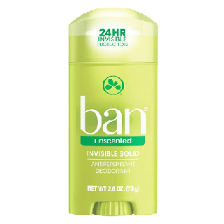 Desodorante Ban Unscented sem Perfume Barra Unissex 73g