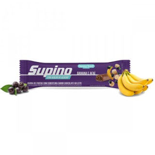 Barra de Frutas Supino Banana e Açaí Cobertura de Chocolate ao Leite 24g
