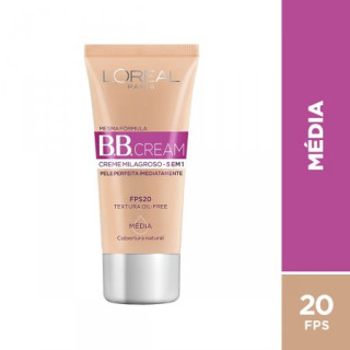 Base L'Oréal Paris BB Cream 5 em 1 - Pele Média FPS20 - 30ml