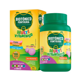 Biotônico Fontoura Kids Tutti-Frutti - 60 Comprimidos