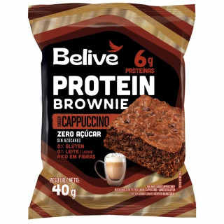 Brownie Protein Belive Cappuccino - Zero Açúcar e Zero Glúten - 1 Unidade