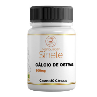 Cálcio de Ostras 500mg 60 Cápsulas - Sinete