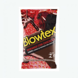 Preservativo Blowtex Morango com Chocolate 3 Unidades