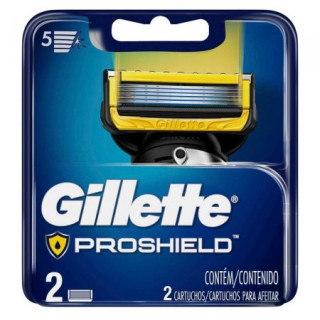 Carga Refil para Aparelho de Barbear Gillette Fusion Proshield - 2 Unidades