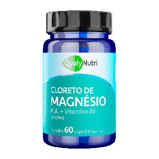 Cloreto de Magnésio PA + Vitamina B6 - 60 Cápsulas - Qualy Nutri