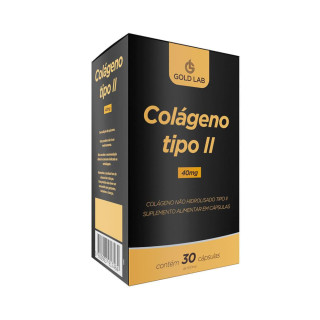 Colágeno Tipo II 40mg 30 Cápsulas - Gold Lab