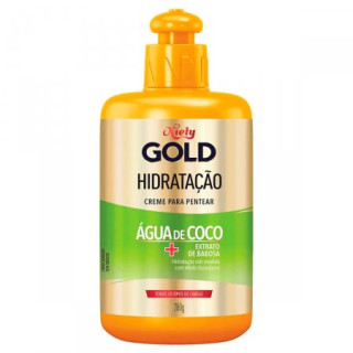 Creme de Pentear Niely Gold Hidratação Água de Coco + Extrato de Babosa 280ml