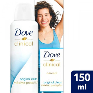 Desodorante Dove Clinical Original Clean Aerosol Feminino 150ml
