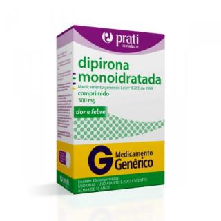 Dipirona Monoidratada 500mg - 10 Comprimidos - Prati-Donaduzzi - Genérico