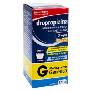 Dropropizina 3mg/ml - Xarope com 120ml - Biosintética - Aché - Genérico