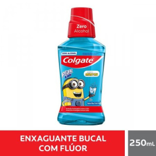 Enxaguante Bucal Infantil Colgate Plax Kids Zero Álcool Minions 250ml