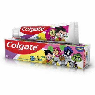 Creme Dental Infantil Flúor Colgate Teen Titans Go! Morango Anticárie 60g