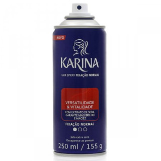 Spray Fixador de Cabelo Karina Versatilidade e Vitalidade Fixação Normal 250ml