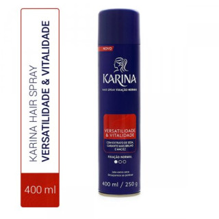 Spray Fixador de Cabelo Karina Versatilidade e Vitalidade Fixação Normal 400ml