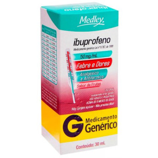 Ibuprofeno 50mg/ml - Gotas 30ml - Medley - Genérico