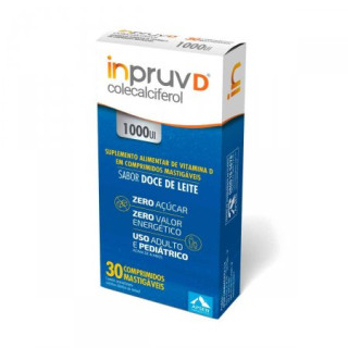 Vitamina D - Inpruv D 1.000UI - 30 Comprimidos Mastigáveis