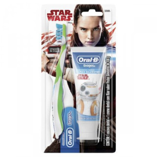 Kit de Higiene Bucal Infantil Oral-B Stages Star Wars Escova de Dente + Creme Dental Infantil 100g