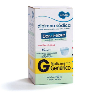 Dipirona Monoidratada 50mg/ml - Solução Oral 100ml - EMS - Genérico