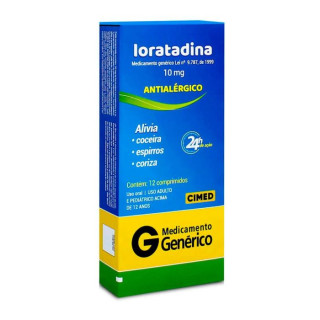 Loratadina 10mg - 12 Comprimidos - Cimed - Genérico