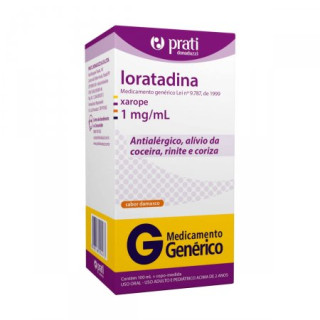 Loratadina 1mg/ml - Xarope com 100ml - Biosintética - Aché - Genérico