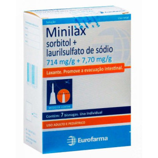 Minilax 7 Bisnagas com 6,5g - Eurofarma
