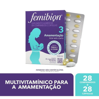 Femibion 3 - Amamentação (Após o Parto) - 28 Comprimidos e 28 Cápsulas