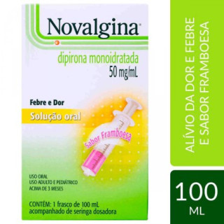 Novalgina Infantil 50mg/ml - Xarope 100ml + Seringa Dosadora