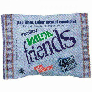 Pastilha Valda Friends - Sabor Mentol Eucalípto - Sem Açúcar 50g