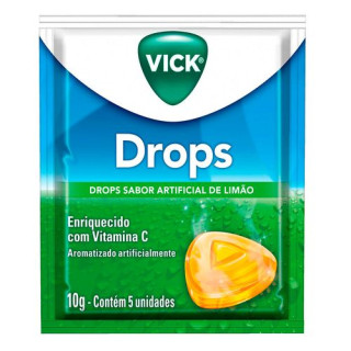 Pastilha Vick Drops - Sabor Limão - 5 Unidades
