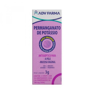 Permanganato de Potassio 100mg - 10 Comprimidos - ADV Farma
